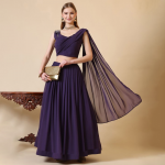 Patchwork Georgette Ready To Wear Lehenga & Blouse With Dupatta