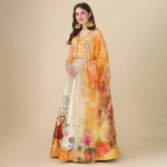 Bandhini Printed Semi-Stitched Lehenga & Blouse With Dupatta