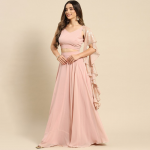 V-Neck Top With Flared Skirt Co-Ords